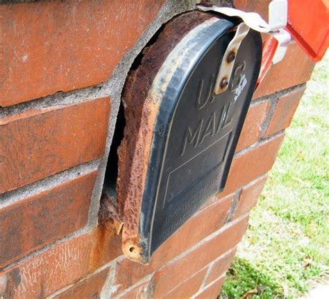 how to remove metal mailbox from brick enclosure|replacement mailbox for brick.